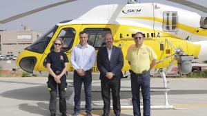 Está dotada con doble sensor de infrarrojos y térmico, y trasmite desde el helicóptero imágenes de alta definición en tiempo real Está dotada con doble sensor de infrarrojos y térmico, y trasmite desde el helicóptero imágenes de alta definición en tiempo real