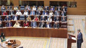 El presidente regional, Ángel Garrido, durante su intervención en la segunda jornada del Debate del Estado de la Región 2018