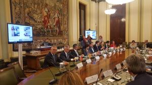 Izquierdo durante el acto