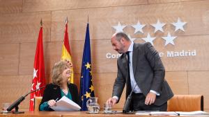 Pedro Rollán, vicepresidente, consejero de presidencia y portavoz del Gobierno, comparece en rueda de prensa, junto a la consejera de Economía, Emple Pedro Rollán, vicepresidente, consejero de presidencia y portavoz del Gobierno, comparece en rueda de prensa, junto a la consejera de Economía, Emple
