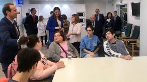 Lola Moreno durante la visita