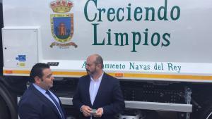 Pedro Rollán durante la visita