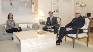 Ángel Garrido con el nuevo presidente de la Audiencia Provincial de Madrid, Juan Pablo González