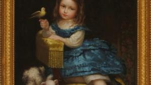 Retrato de la niña María Teresa de Madrazo y de Madrazo rodeada de animales