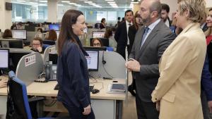 Pedro Rollán durante la visita