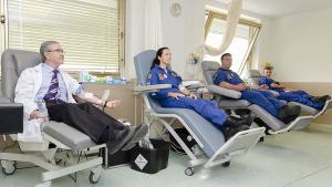 Donantes de sangre en el Hospital Gregorio Marañón