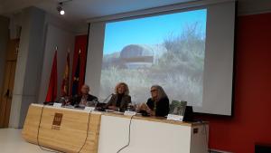 La directora general de Patrimonio Cultural, Paloma Sobrini, en la presentación del Plan Regional de Fortificaciones de la Guerra Civil (1936-1939) d
