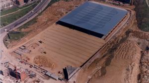 Vista aérea cocheras Laguna. 16/03/1994