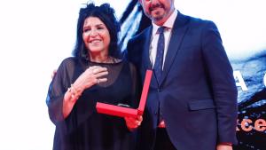Rollán durante la entrega