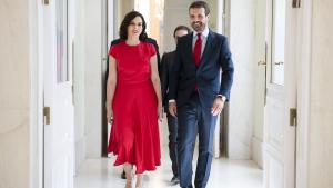Imagen de la presidenta de la Comunidad de Madrid, Isabel Díaz Ayuso, junto a Pablo Casado