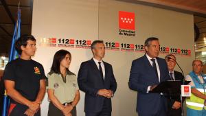 Imagen de Enrique López en la sede de la Agencia de Seguridad y Emergencias Madrid 112
