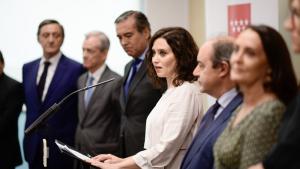 Isabel Díaz Ayuso durante la visita