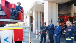 Enrique López ha visitado el Parque de Bomberos de Las Rozas