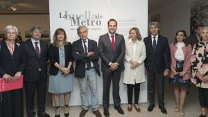 Ignacio Aguado durante la inauguración de la exposición ‘La Huella de Metro’