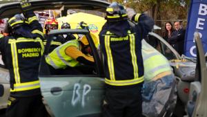 La Comunidad de Madrid sensibiliza a los menores infractores sobre la seguridad vial El consejero de Justicia, Interior y Víctimas asiste a un simulacro de accidente de tráfico