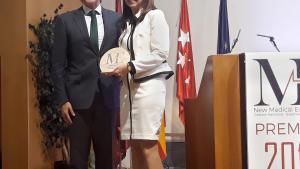 Ruiz Escudero recogiendo un premio