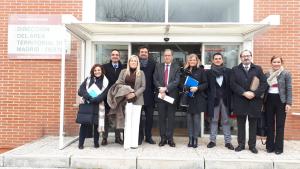 Enrique Ossorio durante su visita a la Dirección de Área Territorial Madrid Oeste
