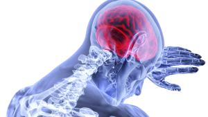 Imagen icónica de un cerebro y una columna vertebral