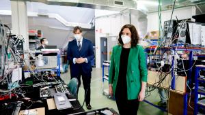 Isabel Díaz Ayuso durante su encuentro con los empresarios de la zona Sur