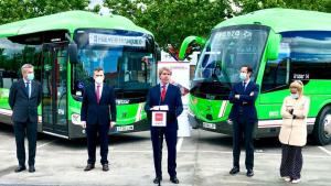garrido_certificado_covid_buses Garrido en el acto del certificado Covid