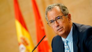 Enrique Ossorio durante la presentación del plan de medidas de seguridad para el próximo curso escolar 