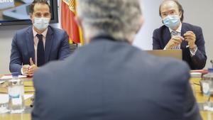 Aguado durante la reunión