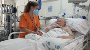 Enfermera y paciente