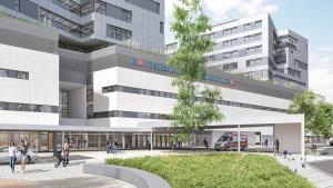 Fachada principal del nuevo edificio