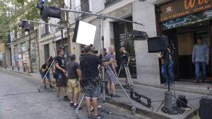 Imagen de rodaje en calle de Madrid