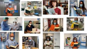 Profesionales del Hospital leyendo