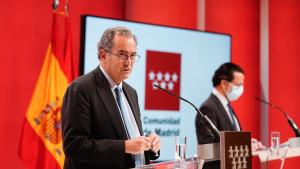 Consejo de Gobierno del 12 de enero de 2022 Los consejeros ante sus atriles en el escenario de la intervención