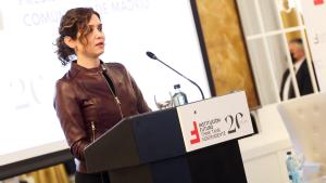 La presidenta durante su intervención en el acto