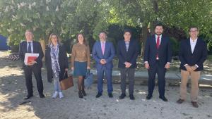 El consejero de Transportes durante su visita a las obras