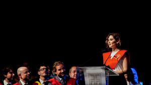 La presidenta durante su intervención en el acto
