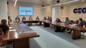 La Comunidad de Madrid aligerará la burocracia urbanística para facilitar la inversión con la Ley Ómnibus La consejera Paloma Martín durante la reunión, con los demás asistentes