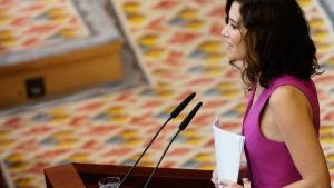 La presidenta en el atril