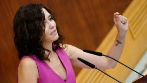 La presidenta durante su intervención en el debate