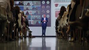 La Comunidad transforma Madrid Digital en un gran centro de innovación y transformación tecnológica al servicio de la Administración El consejero Carlos Izquierdo durante su intervención