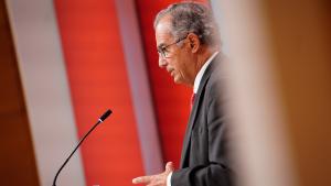 El vicepresidente Enrique Ossorio en la rueda de prensa