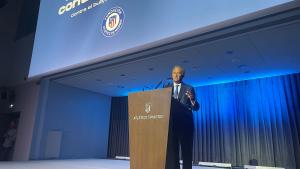 El vicepresidente Enrique Ossorio durante el acto