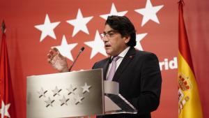 El consejero David Pérez durante la rueda de prensa 