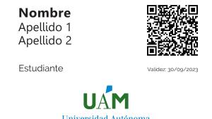 Una imagen del carnet universitario