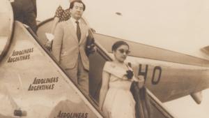 Valderrama y Abril en su gira americana en 1954