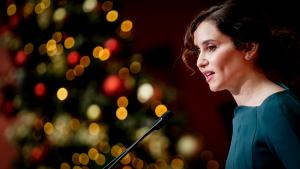 Díaz Ayuso reivindica una “España fiel” con voluntad “firme y profunda” de convivir “en democracia y libertad” La presidenta durante su discurso en el acto