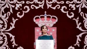 Díaz Ayuso reivindica una “España fiel” con voluntad “firme y profunda” de convivir “en democracia y libertad” La presidenta durante su discurso en el acto