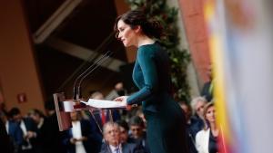 Díaz Ayuso reivindica una “España fiel” con voluntad “firme y profunda” de convivir “en democracia y libertad” La presidenta durante su discurso en el acto