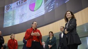 Díaz Ayuso supervisa el dispositivo especial de seguridad y emergencias de la Comunidad de Madrid para estas Navidades La presidenta durante su visita a ASEM112