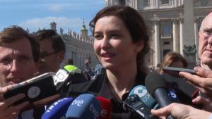 Díaz Ayuso, recibida por el Papa Francisco La presidenta Isabel Díaz Ayuso en Roma