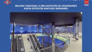 ilustración de la estación de Metro Santiago Bernabéu