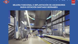 ilustración de la estación de Metro Santiago Bernabéu
